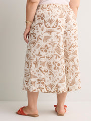 Cotton Pull-On Culotte Pant