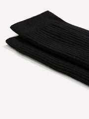 Ribbed Textured Knit Crew Socks