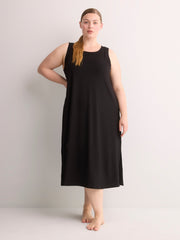 Sleeveless Long Rib Knit Sleepshirt - ti Voglio