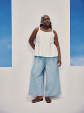 High-Rise Palazzo-Leg Pull-On Denim Pant - d/C JEANS