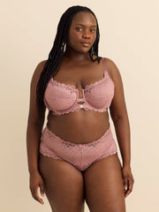 Rose Unlined Underwire Lace Magnetic Front-Closure Bra - Déesse Collection