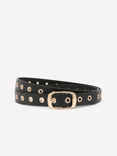 Studded Belt with Rectangular Buckle