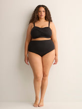 Black High-Waist Basic Swim Brief