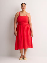 Strapless Eyelet Midi Dress - Addition Elle
