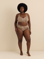 Ruth Leopard Fixed Triangle Bikini Top - Body Glove