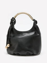 Faux Leather Dressy Bag with Golden Handle - Addition Elle
