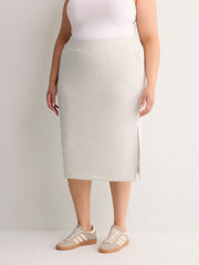 Heather Grey Pull-On Long Skirt - Active Zone