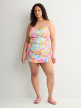 Floral High-Waisted Skirted Swim Brief - Bleu by Rod Beattie