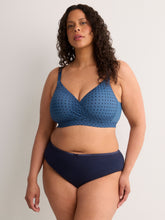 Blue Dotted Wireless Padded Lounge Bra - Déesse Collection