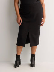 Black Pull-On Pencil Skirt