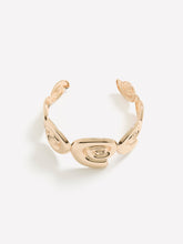 Golden Nautilus Shell-Shaped Cuff Bracelet