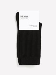 Ribbed Textured Knit Crew Socks