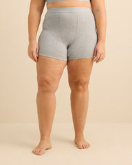 Heathered Ribbed Knit Boyshort - ti Voglio