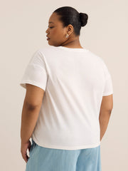 White Boxy Tee
