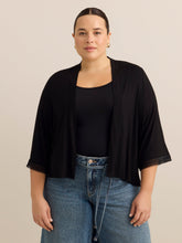 Responsible, Open Front 3/4 Sleeve Cardigan