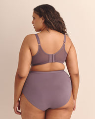 Purple Unlined Underwire Mesh Bra - Déesse Collection