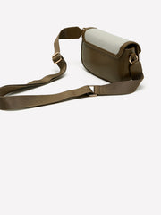 Canvas and Faux-Leather Crossbody Bag