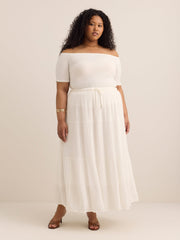 Pull-On Boho Maxi Skirt