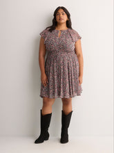 Fit and Flare Dress with Short Flutter Sleeves - Addition Elle