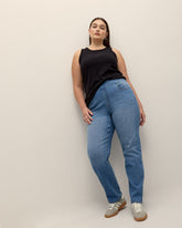 Petite, Savvy Fit Pull-On Straight-Leg Jeans - d/c JEANS