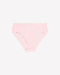 High-Cut Pink Ribbed Knit Brief - ti Voglio