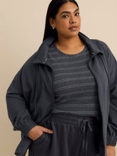 Crew-Neck T-Shirt with Side Shirring Detail - Active Zone