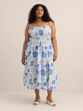 Strapless Smocked Heart Chest Maxi Dress