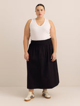 Cotton Poplin Pull-On Maxi Skirt