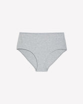 Heathered Cotton Blend Brief with Heart Print - ti Voglio