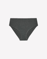High-Cut Heather Grey Rib Brief - tiVOGLIO