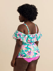 Printed Tortuga Tankini Top - Raisins Curve