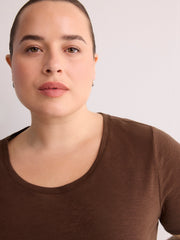 Curvy-Fit Short-Sleeve Crew-Neck Tee