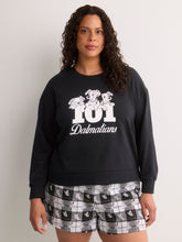 Black Long-Sleeve Pyjama Sweatshirt with Dalmatian Chest Print - Disney