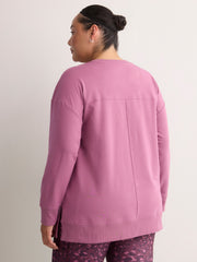 French Terry Long Sweatshirt with Fashion Cut - Active Zone