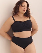 Bandeau Bikini Top with Twisted Front