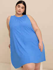 Responsible, Ribbed Sleeveless Halter Dress with Pockets