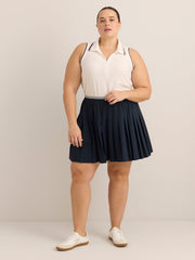Sleeveless Pique Knit Polo Top - Active Zone