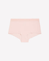 Pink Cotton Boyshort with Lace Waistband - tiVOGLIO