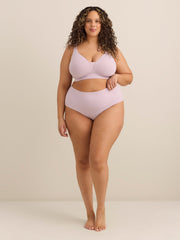 Lavender Light-Control Pointelle Brief with Lace Trim - ti Voglio