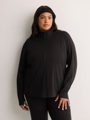 Responsible, Double Knit Mock-Neck Zipper Jacket - Active Zone