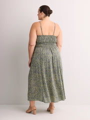 Sleeveless Smocked Waist Maxi Dress - Addition Elle