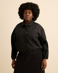 Black Water-Repellent Collared Jacket - Active Zone