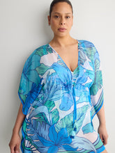 Printed Chiffon Caftan - Bleu by Rod Beattie