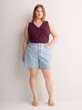 Curvy-Fit High-Rise Denim Shorts