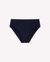 Cotton Blend High-Cut Brief with Wide Lace Elastic - ti Voglio