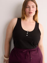 Straight Henley Tank Top