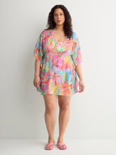 Floral Chiffon Caftan - Bleu by Rod Beattie