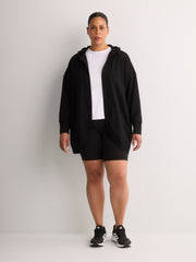 French Terry Hooded Open Cardigan - Active Zone