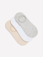 Neutral Knit Sneaker Socks, Set of 3