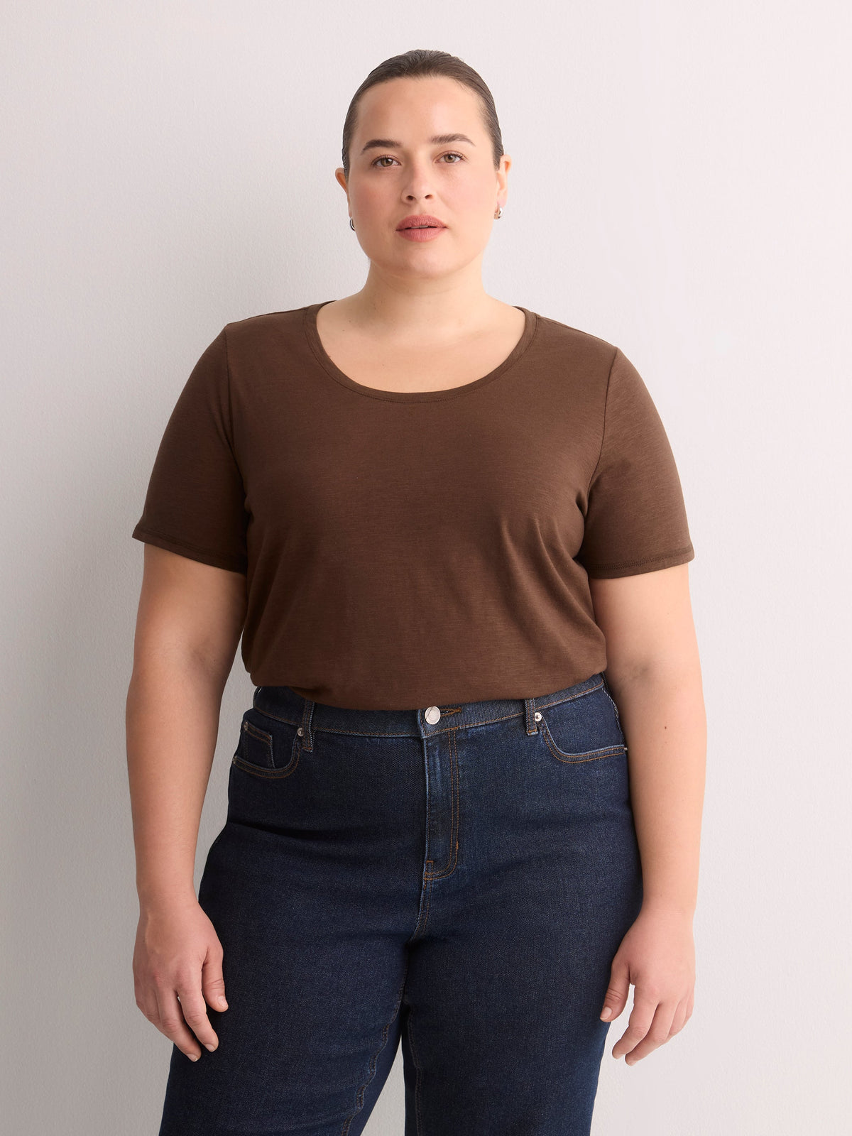 Curvy-Fit Short-Sleeve Crew-Neck Tee